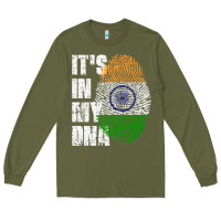 It's In My Dna India Flag Indian Long Sleeve Tee | Teevron