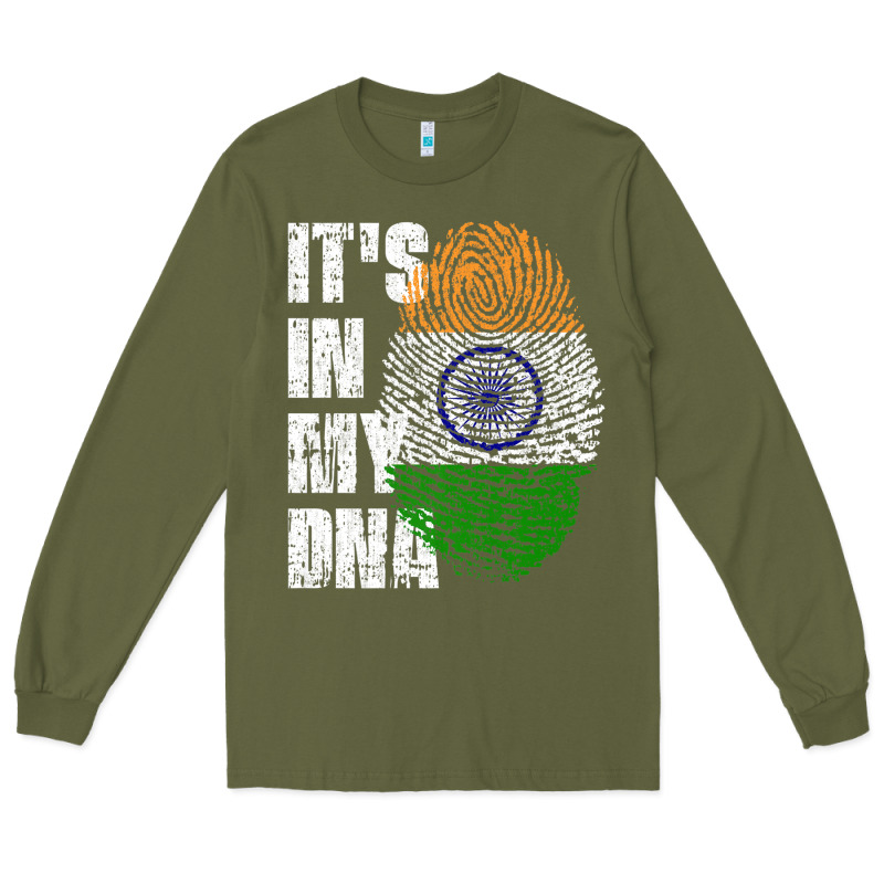 It's In My Dna India Flag Indian Long Sleeve Tee by lanVoArt | Teevron