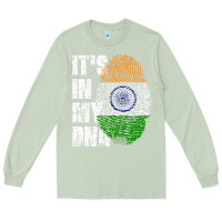 Matcha IT'S IN MY DNA India Flag Indian Long Sleeve Tee - lanVoArt