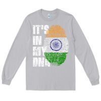 Moon Dust IT'S IN MY DNA India Flag Indian Long Sleeve Tee - lanVoArt