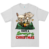 Dove Grey have a llamazing christmas alpaca head Premium Tee - LillyAllenDesigns