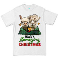 White have a llamazing christmas alpaca head Premium Tee - LillyAllenDesigns