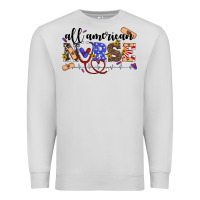 Dove Grey all american nurse Premium Sweatshirt - Artiststas