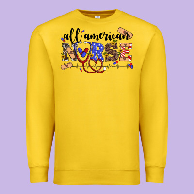 All American Nurse Premium Sweatshirt Designed By Artiststas