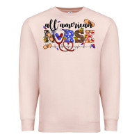Pale Pink all american nurse Premium Sweatshirt - Artiststas