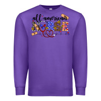 Purple all american nurse Premium Sweatshirt - Artiststas