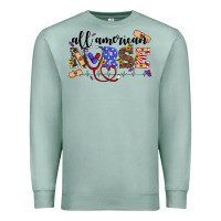 Seafoam all american nurse Premium Sweatshirt - Artiststas