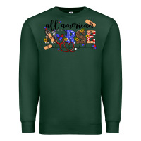Sports Green all american nurse Premium Sweatshirt - Artiststas