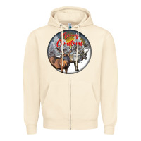 Sandshell mule buck deer christmas Zipper Hoodie - LillyAllenDesigns