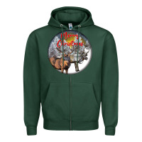 Mule Buck Deer Christmas Zipper Hoodie | Teevron