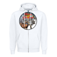 White mule buck deer christmas Zipper Hoodie - LillyAllenDesigns