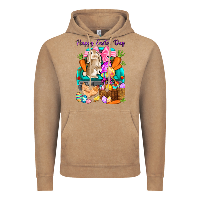 Happy Easter Day Truck Vintage Hoodie by HowdyJamesFarm | Teevron