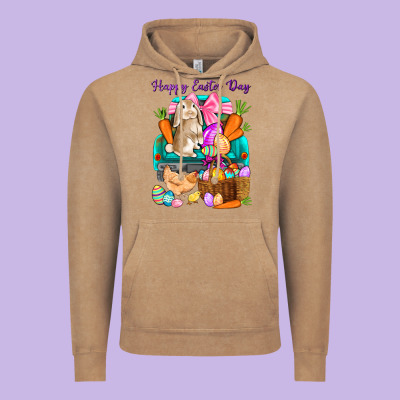 Happy Easter Day Truck Vintage Hoodie Designed By Howdyjamesfarm
