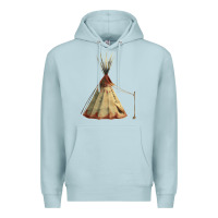 Blue Mist teepe tipi Premium Hoodie - FaDigitalArtStudio