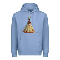 Colony Blue teepe tipi Premium Hoodie - FaDigitalArtStudio