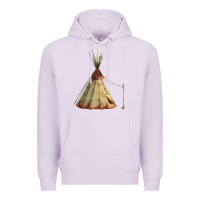 Lilac teepe tipi Premium Hoodie - FaDigitalArtStudio