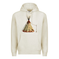 Oatmeal Heather teepe tipi Premium Hoodie - FaDigitalArtStudio