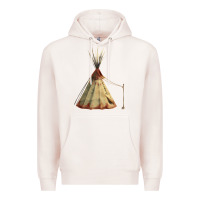 Pale Pink teepe tipi Premium Hoodie - FaDigitalArtStudio