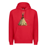 Red teepe tipi Premium Hoodie - FaDigitalArtStudio