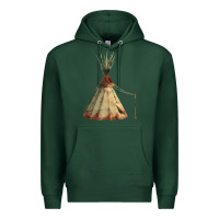 Sports Green teepe tipi Premium Hoodie - FaDigitalArtStudio