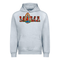 Heather Grey mama our lady of guadalupe Urban Hoodie - BarkalooDesign