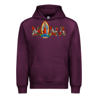 Mauve Wine mama our lady of guadalupe Urban Hoodie - BarkalooDesign