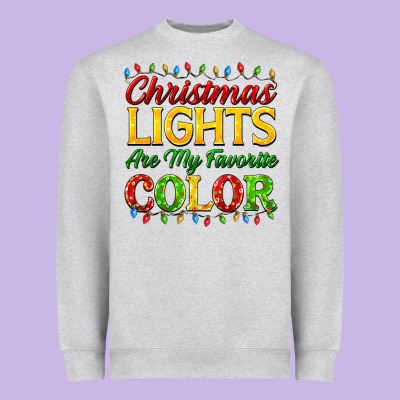 Christmas Lights Are My Favorite Color Heavyweight Sweatshirt Designed By Fadigitalartstudio