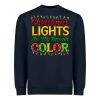 Navy christmas lights are my favorite color Heavyweight Sweatshirt - FaDigitalArtStudio