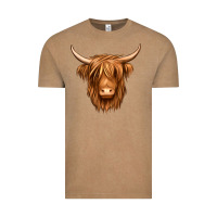 Vintage Coffee long haired cow Vintage Tee - Jasminsmagicworld