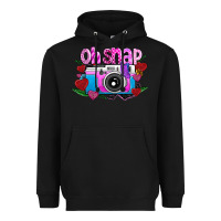 Black Oh Snap Heavyweight Hoodie - CowhideDigitalArt