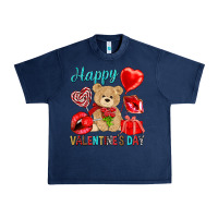 Navy happy valentines day Valentine's Day Urban Heavy Tee - HowdyJamesFarm