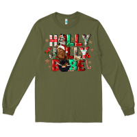 Army Green holly jolly babe Long Sleeve Tee - CowGirlArtShop