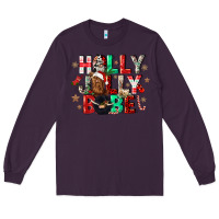 Plum holly jolly babe Long Sleeve Tee - CowGirlArtShop