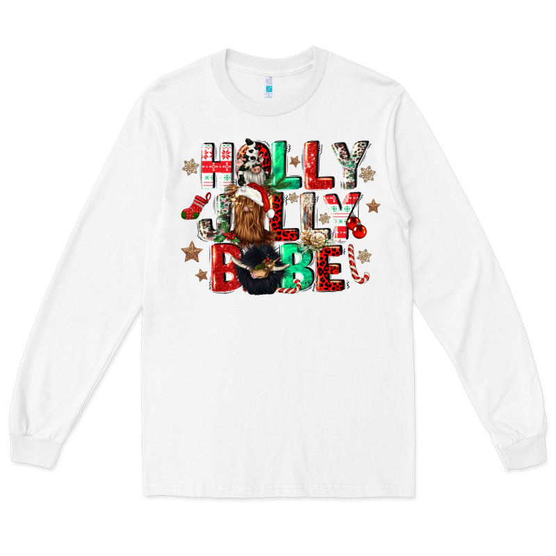 Holly Jolly Babe Long Sleeve Tee by CowGirlArtShop | Teevron