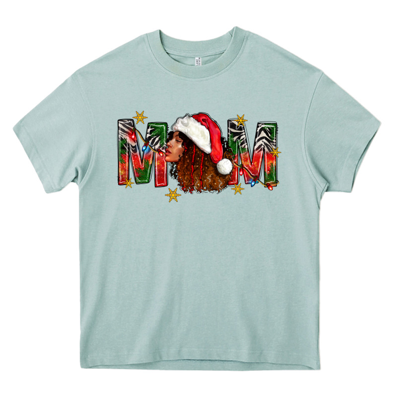Western Mom With Woman In Santa Hat Heavy Core Tee by BundleAndBundleShop | Teevron