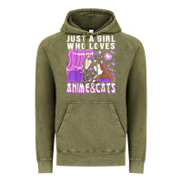Vintage Olive anime cat anime stuff Vintage Hoodie - lanVoArt