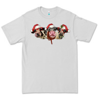 Dove Grey christmas holstein cows Premium Tee - LillyAllenDesigns