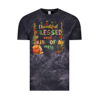 Cloud Black Thankful blessed and kind of a mess Vintage Tee - NancyCooperArtShop