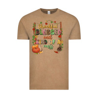 Vintage Coffee Thankful blessed and kind of a mess Vintage Tee - NancyCooperArtShop