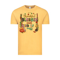 Vintage Mustard Thankful blessed and kind of a mess Vintage Tee - NancyCooperArtShop
