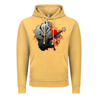 Vintage Mustard Guitar Player Gift Guitarist Guitar Vintage Hoodie - lanVoArt