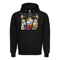 Black Oh For Peeps Sake Easter Zipper Hoodie - CowhideDigitalArt