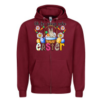 Burgundy Oh For Peeps Sake Easter Zipper Hoodie - CowhideDigitalArt