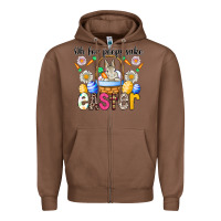 Chestnut Oh For Peeps Sake Easter Zipper Hoodie - CowhideDigitalArt