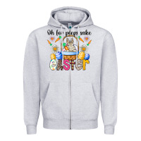 Heather Grey Oh For Peeps Sake Easter Zipper Hoodie - CowhideDigitalArt