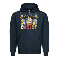 Navy Oh For Peeps Sake Easter Zipper Hoodie - CowhideDigitalArt