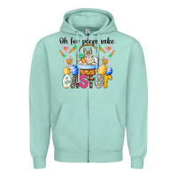 Seafoam Oh For Peeps Sake Easter Zipper Hoodie - CowhideDigitalArt