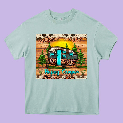 Happy Camper Heavy Core Tee Designed By Jahusdesignshop