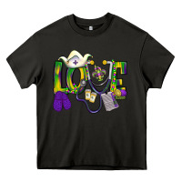 Asphalt Mardi Gras Love Nurse Heavy Core Tee - BundleAndBundleShop