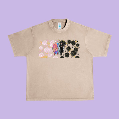 Gothic Girl And Colorful Girl Best Friends With Urban Heavy Tee Designed By Tumblerdesignbyshophia